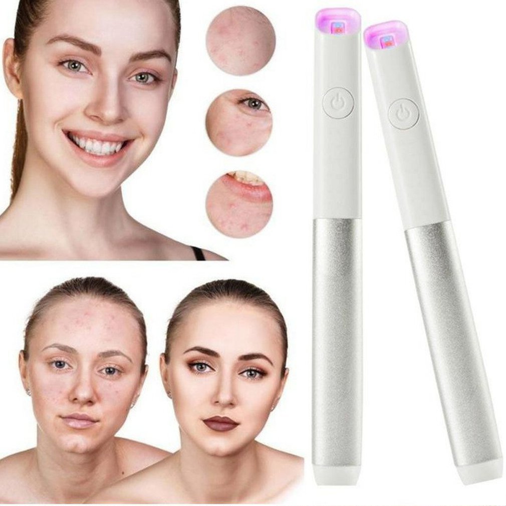 Blu-ray Acne Pen Blue Red Light Therapy Acne Spot Treatment Laser Pen Scar Wrinkle Removal Device Acne Removal Face Care Tool