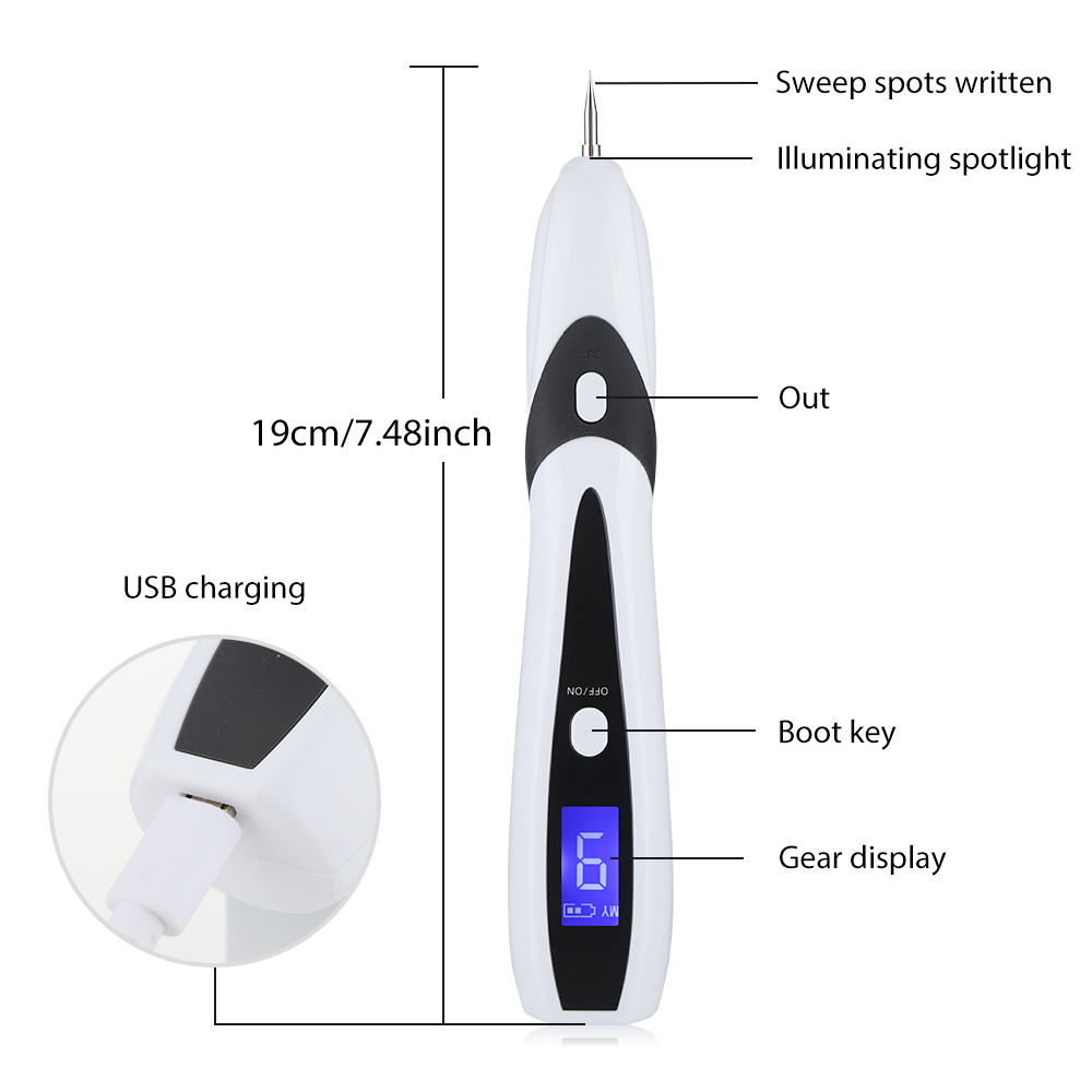 LCD Laser Plasma Pen Mole Tattoo Freckle Wart Tag Removal Pen Dark Spot Remover For Skin Face Care Tools Beauty Salon Machine