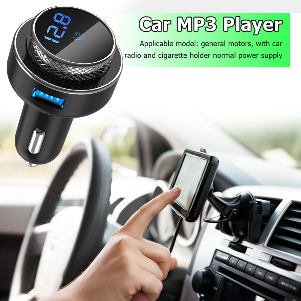 Car FM Transmitter Bluetooth Compatible Hands Free TF U Disk MP3 Player QC3.0 Dual USB Fast Charger Car Accessories