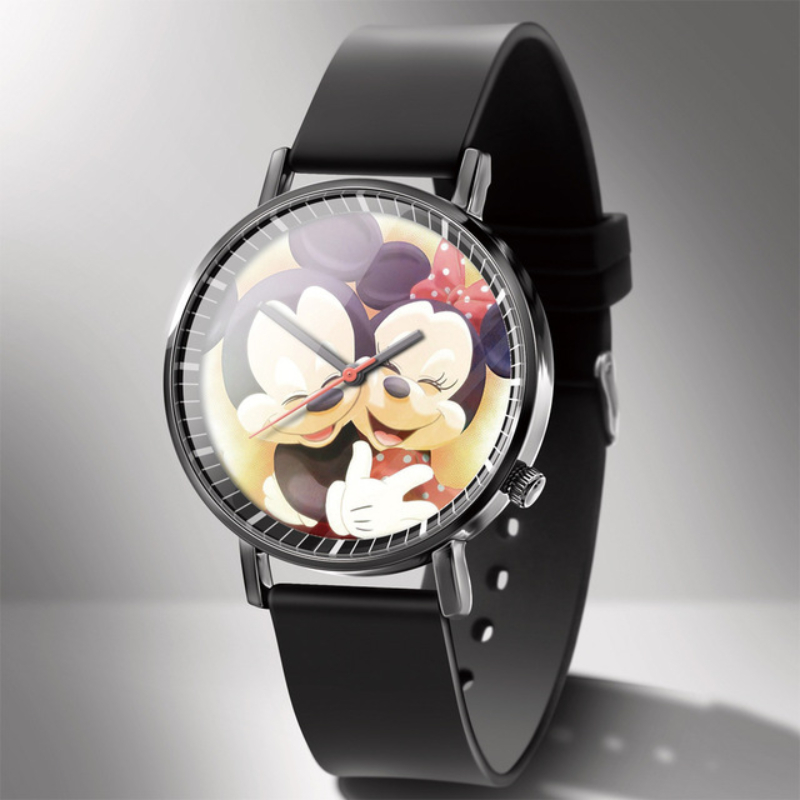 children's watch soft strap black shell fashion cute male and female couple Wrist watch
