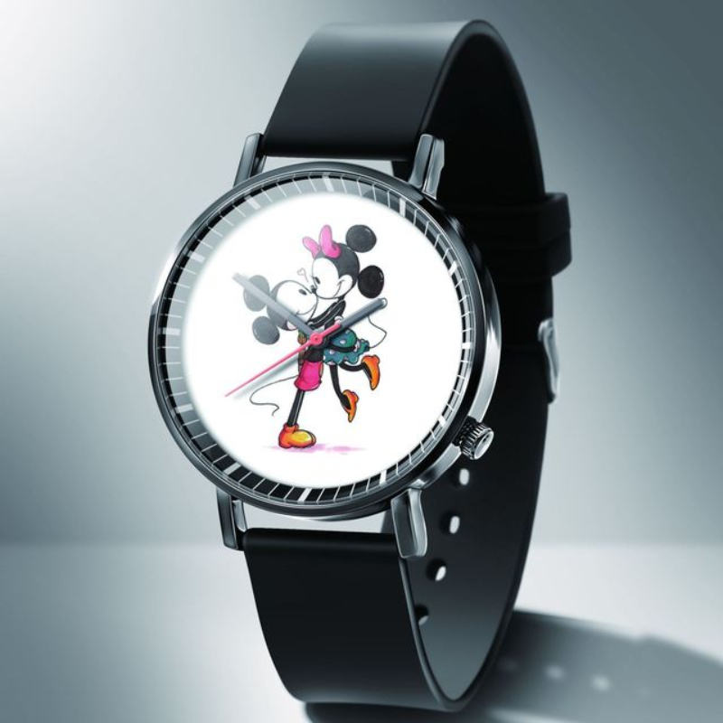 children's watch soft strap black shell fashion cute male and female couple Wrist watch