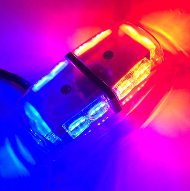 Magnets Base 36W DC 12-24V Car Roof Flashing Strobe Emergency Light Bar 36 LED Truck Police Warning Lights Lamp Blue
