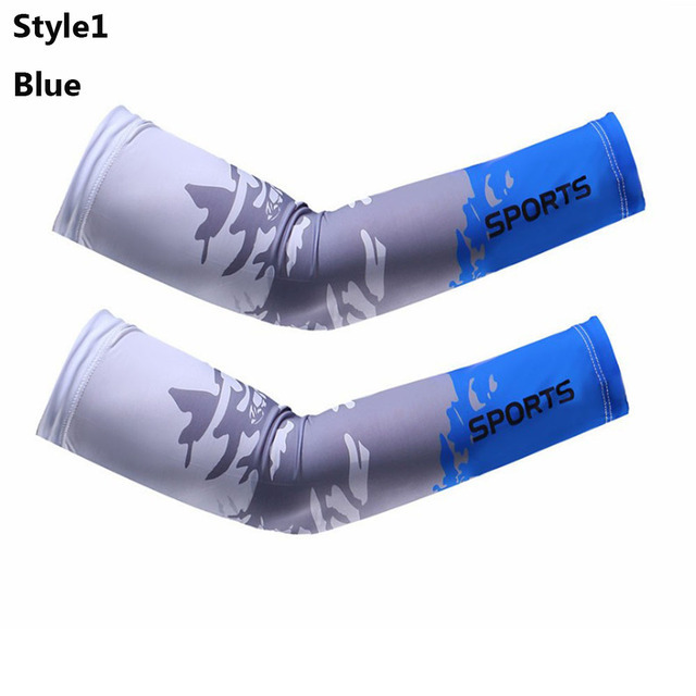 Summer Thin Printed Ice Silk Ice Sleeve Sunscreen Sleeves Outdoor Riding To Block Ultraviolet Rays for Men and Women Arm Sleeves