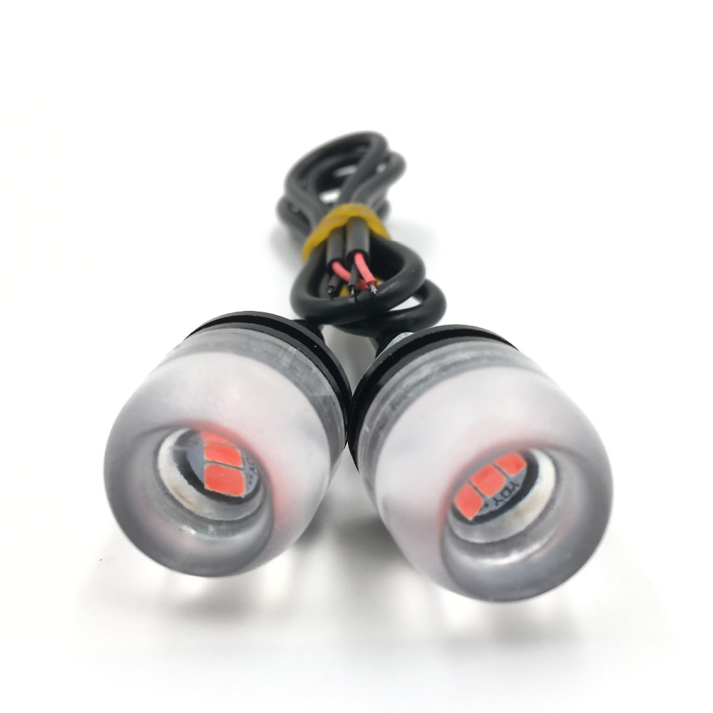2X 3SMD 5630 LED Eagle Eye Lamp Red White Yellow Blue Car DRL Daytime Running Driving Signal Light Bulb 12V