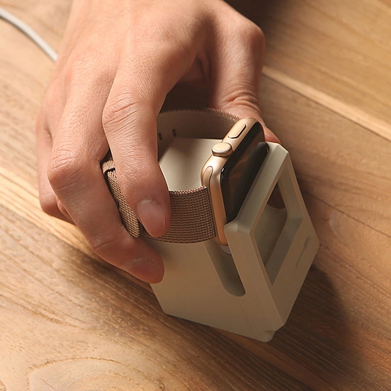 Retro Silicone Charger Stand for Apple Watch Serie 7 6 5 4 3 2 SE Iwatch Station Dock Charging Laden Cargador Holder Accessories