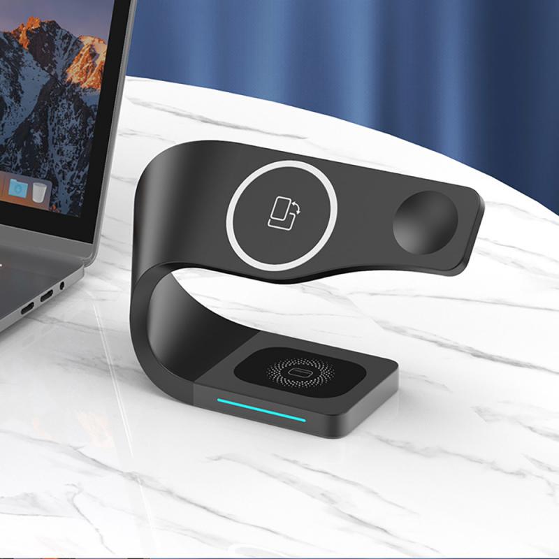 3 in 1 Wireless Chargers Stand For iPhone 13 12 Pro Max Mini Magnetic Charging Dock Station For Airpods Pro Apple watch Charger