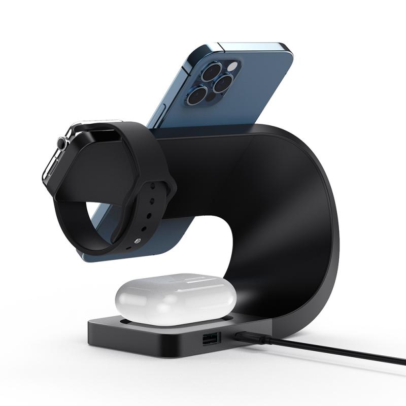 3 in 1 Wireless Chargers Stand For iPhone 13 12 Pro Max Mini Magnetic Charging Dock Station For Airpods Pro Apple watch Charger