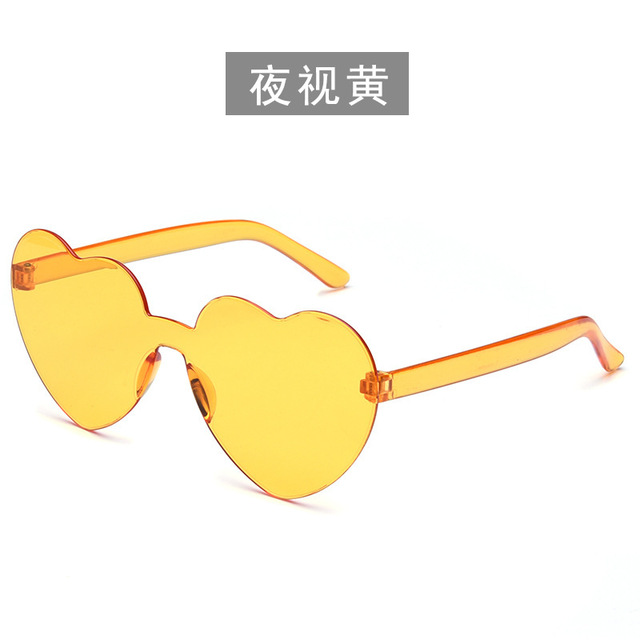 Candy color heart shape ocean personality glasses sunglasses