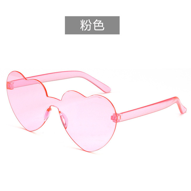 Candy color heart shape ocean personality glasses sunglasses
