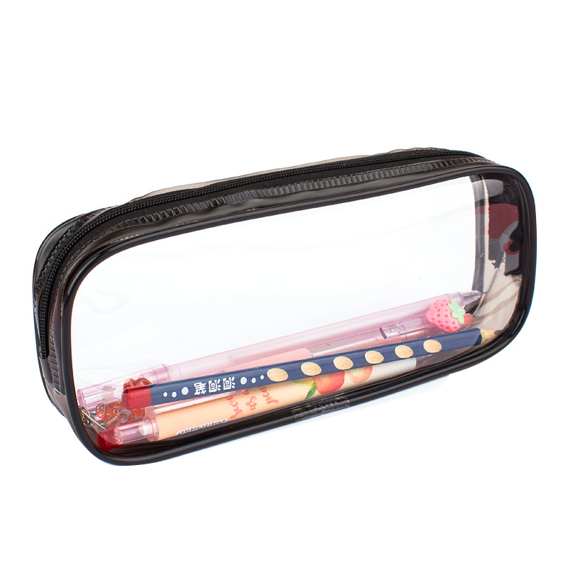 Women's Cosmetic Bag Transparent  Travel Accessories Makeup Zipper Bag Waterproof for Girl Student PVC Brush Pencil Case Pouch