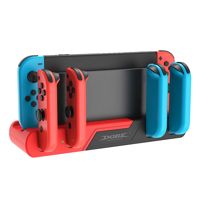 4 Port Charger For Nintendo Switch Oled JoyCon Controller Gamepad Charging Dock Station Base Support Stand Holder Accessories