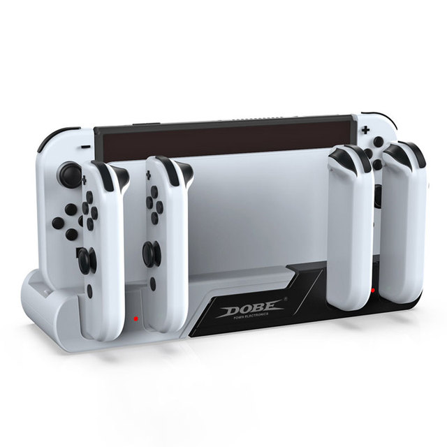 4 Port Charger For Nintendo Switch Oled JoyCon Controller Gamepad Charging Dock Station Base Support Stand Holder Accessories