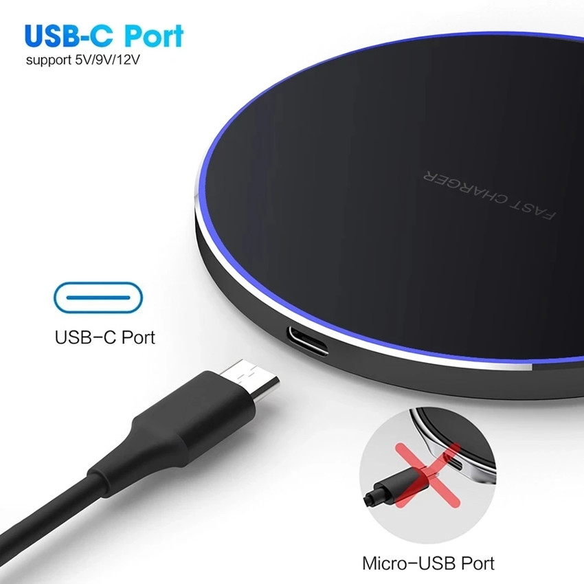 Wireless Charger Pad for iPhone 13 12 11 Pro Max X Xs Samsung Xiaomi Phone Qi Chargers Induction Fast Charging Dock Station