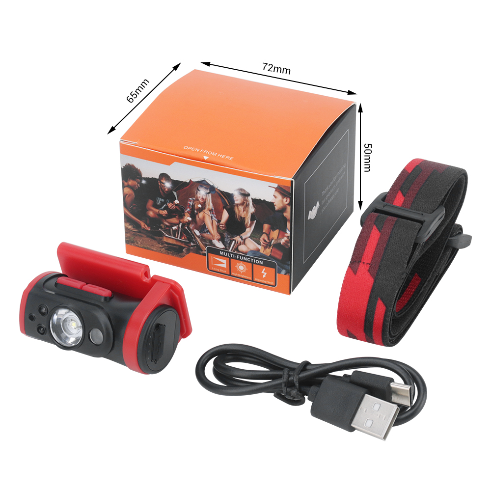 Cap Light Headlight 4 Modes Rechargeable XPE LED Headlamp Inductive Head Cap Hat Light Clip on Lights for Camping Running