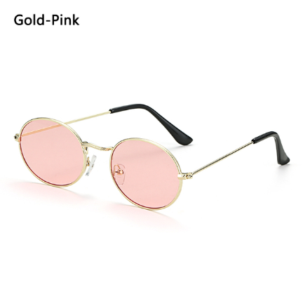 Women Female Oval Sunglasses Eyewear Driver Goggles Gold Small Retro Vintage Sexy Round Sunglasses Frame Cycling Accessories