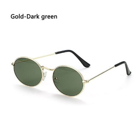 Women Female Oval Sunglasses Eyewear Driver Goggles Gold Small Retro Vintage Sexy Round Sunglasses Frame Cycling Accessories