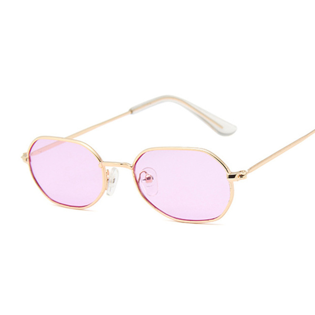 New Brand Designer Vintage Oval Sunglasses Woman Retro Clear Lens Eyewear Square Sun Glasses For Female Male UV400