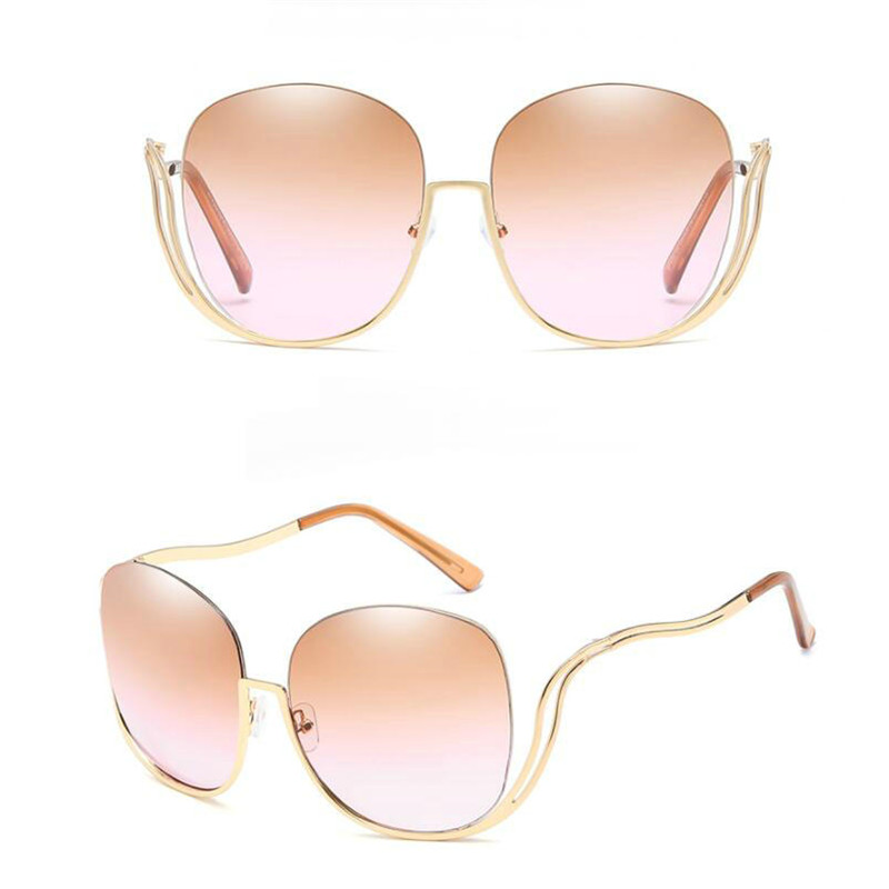 HOT popular half-frame curved leg sunglasses hipster men and women all-purpose ocean  sun glasses