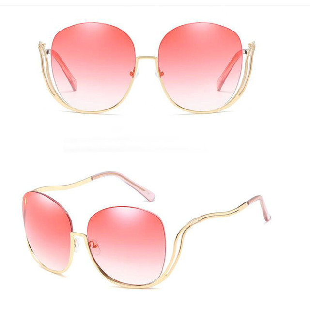 HOT popular half-frame curved leg sunglasses hipster men and women all-purpose ocean  sun glasses
