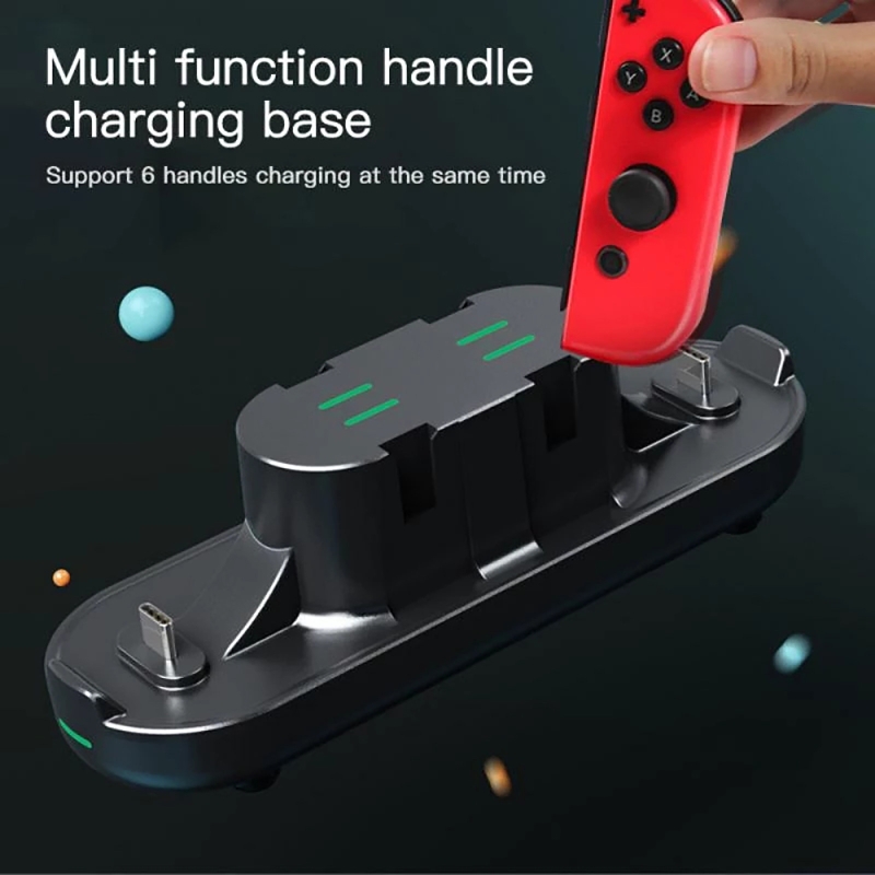 6 In 1 For Switch Oled Controller Charging Dock Support 6 Joypad Charger Stand Station For Switch Pro Console Dropship