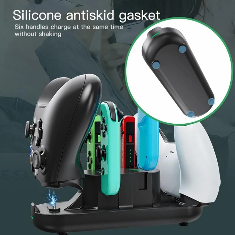 6 In 1 For Switch Oled Controller Charging Dock Support 6 Joypad Charger Stand Station For Switch Pro Console Dropship