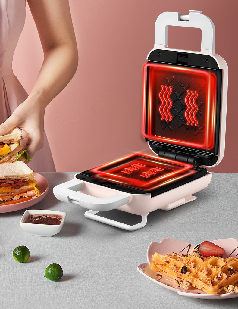 220V Household Kitchen Electric Waffle Machine Sandwich Breakfast Maker Multifunction Toaster Dining room appliances