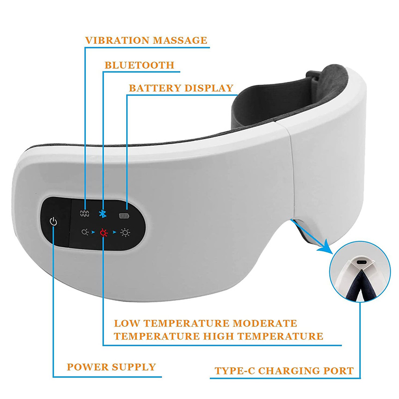 4D Electric Smart Eye Massager Bluetooth Vibration  Heated Massage For Tired Eyes Dark Circles Remove Eye Care