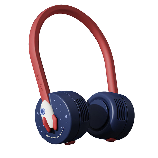 Mini Portable Bladeless Neck Fan USB Rechargeable Mute Fans for Kids Children Cute Cooling Fan Summer Outdoor Hanging Air Cooler