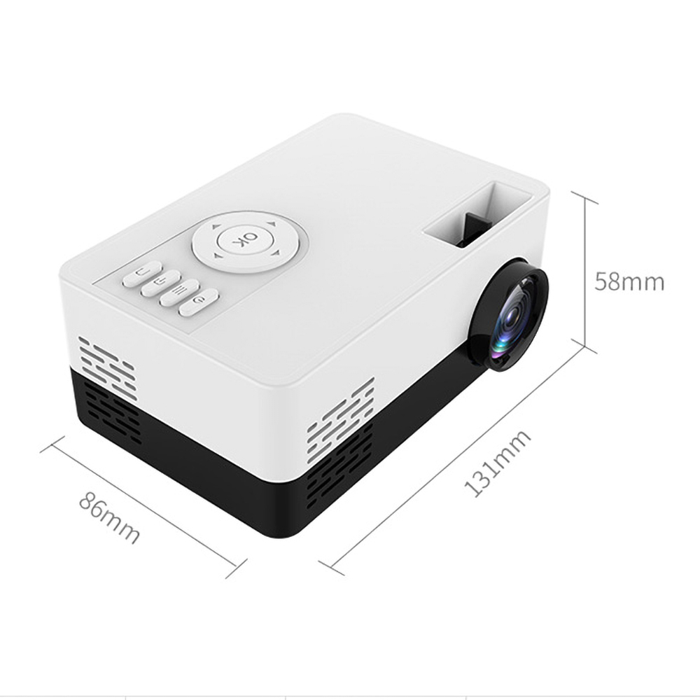 Mini Projector 1080P Portable Mini Pocket Beamer J15 Support 23 Languages AV USB SD Card USB Mini Home Projector