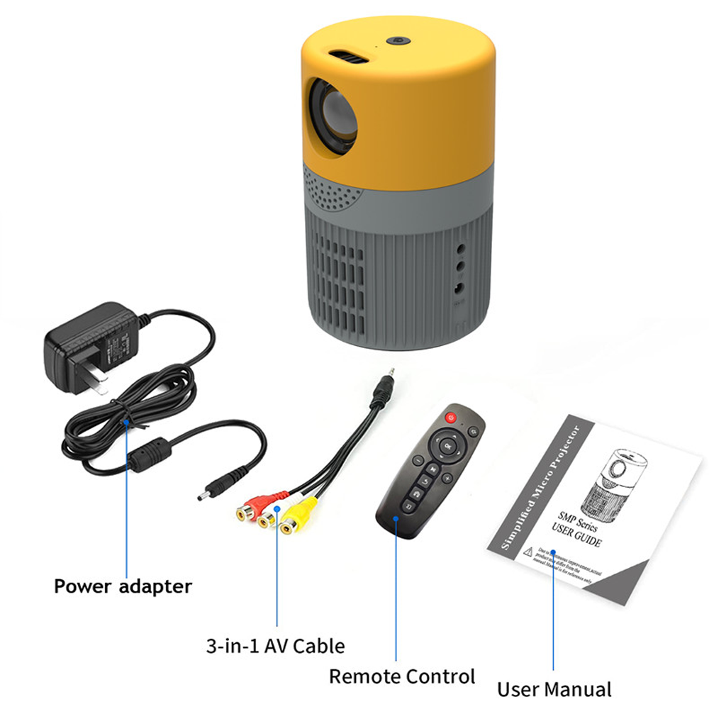 Light Unicorn YG400 Mini Portable Projector Support 1080P Video Proyector YG300 Upgrade Media Player Christmas Gift for Children