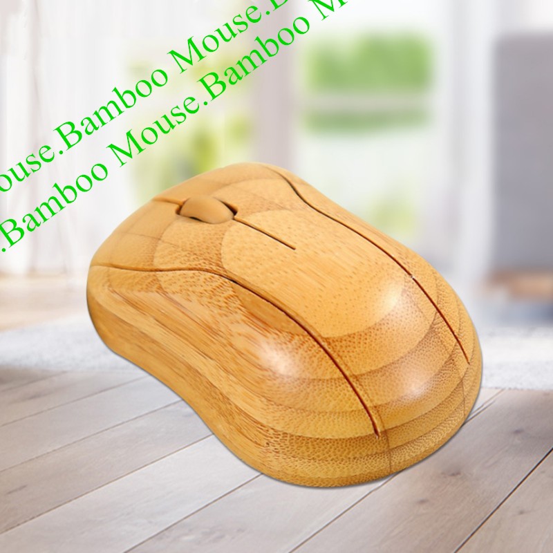 Bamboo Wireless Mouse 2.4g For Computer Laptop Notebook Teblet 1600DPI Optical Ailent Mute Gaming Mice Novelty Gifts 2020 2021