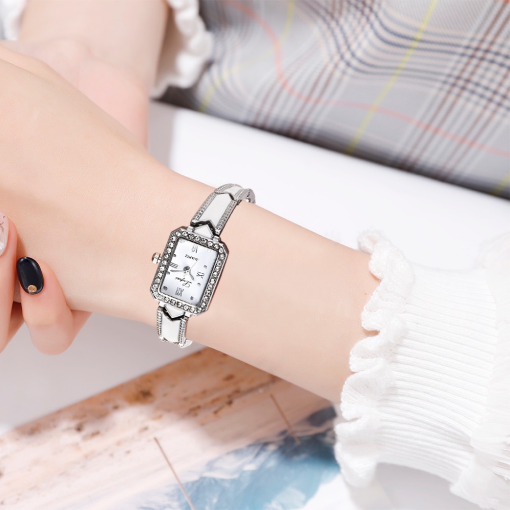 Rhinestone Rectangle Watches Women Quartz Bracelet Watches
