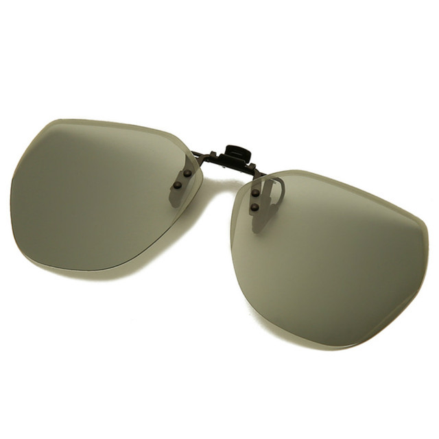 Polarized Clip On Sunglasses Men Women Flip Up Sunglasses Photochromic Driving Glasses Mirrored Night Vision Fishing Goggle