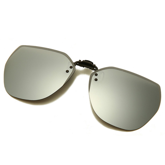Polarized Clip On Sunglasses Men Women Flip Up Sunglasses Photochromic Driving Glasses Mirrored Night Vision Fishing Goggle