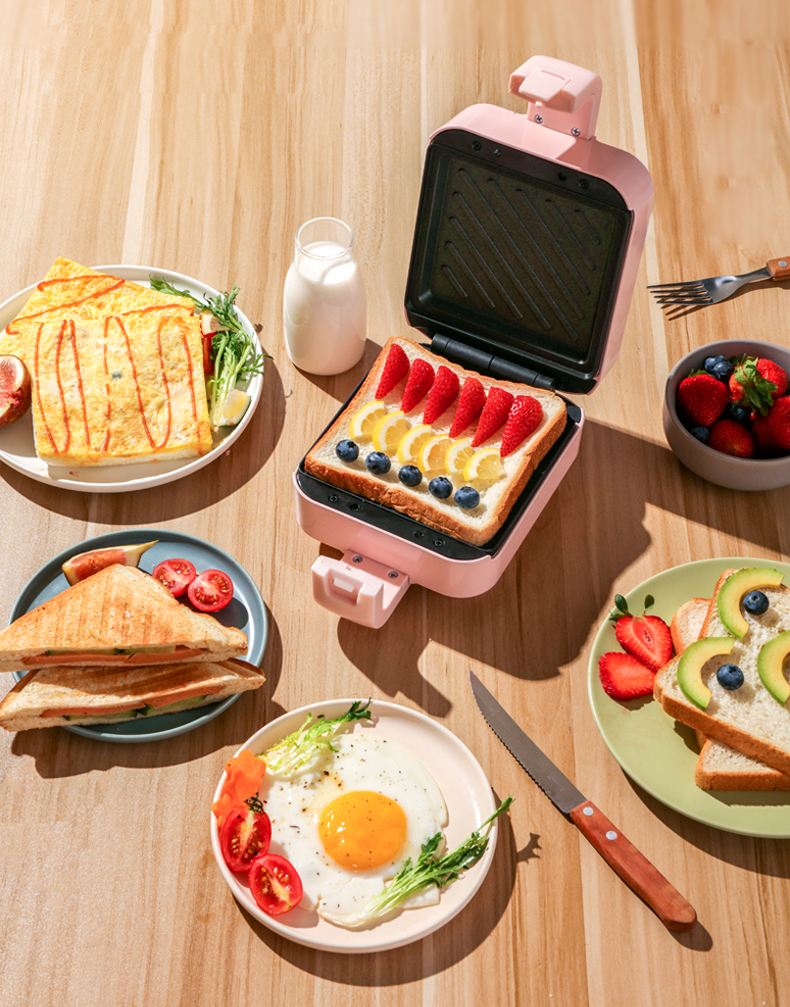 220V Electric Sandwich Maker Waffle Maker Toaster Baking Multifunctional Breakfast Machine Pancake Sandwichera Multibaker 650W