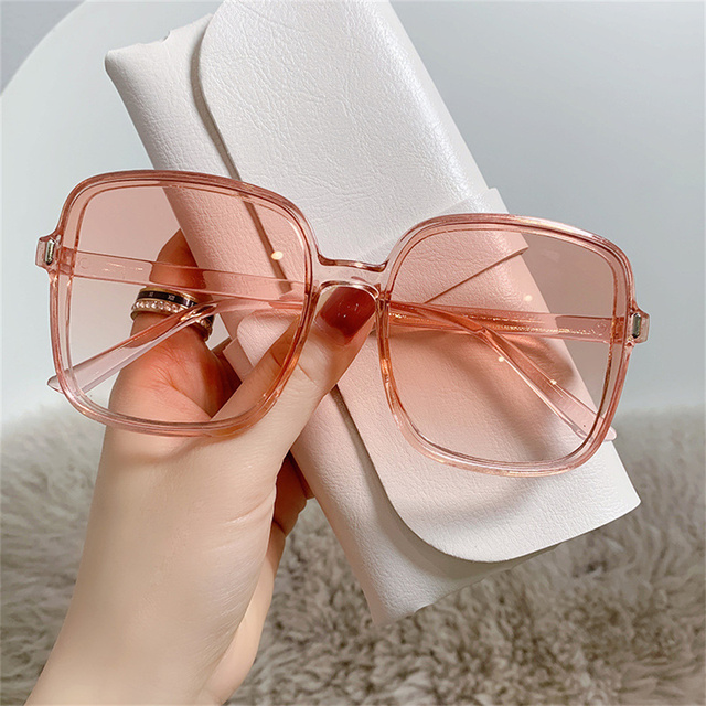 Retro Rice Nail Square Sunglasses Round Face Ladies Anti-ultraviolet Sunglasses Wild Jelly Sunglasses Outdoor Goggles Uv400
