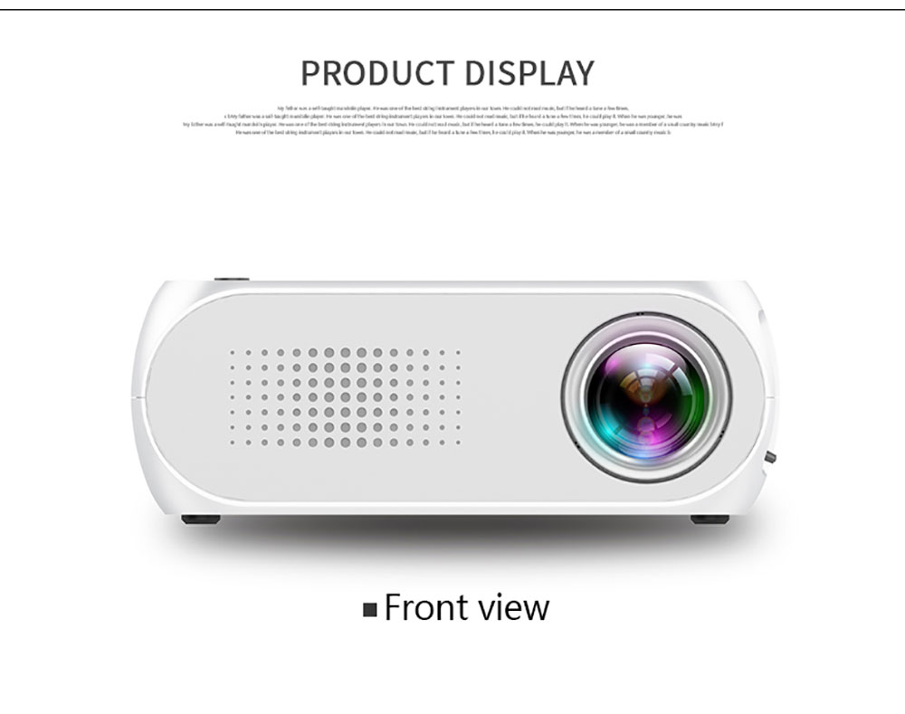 VEIDADZ YG320 LED Mini Portable Projector 1080P HD Playback HDMI-Compatible USB 3.5mm Audio  Home Media Player