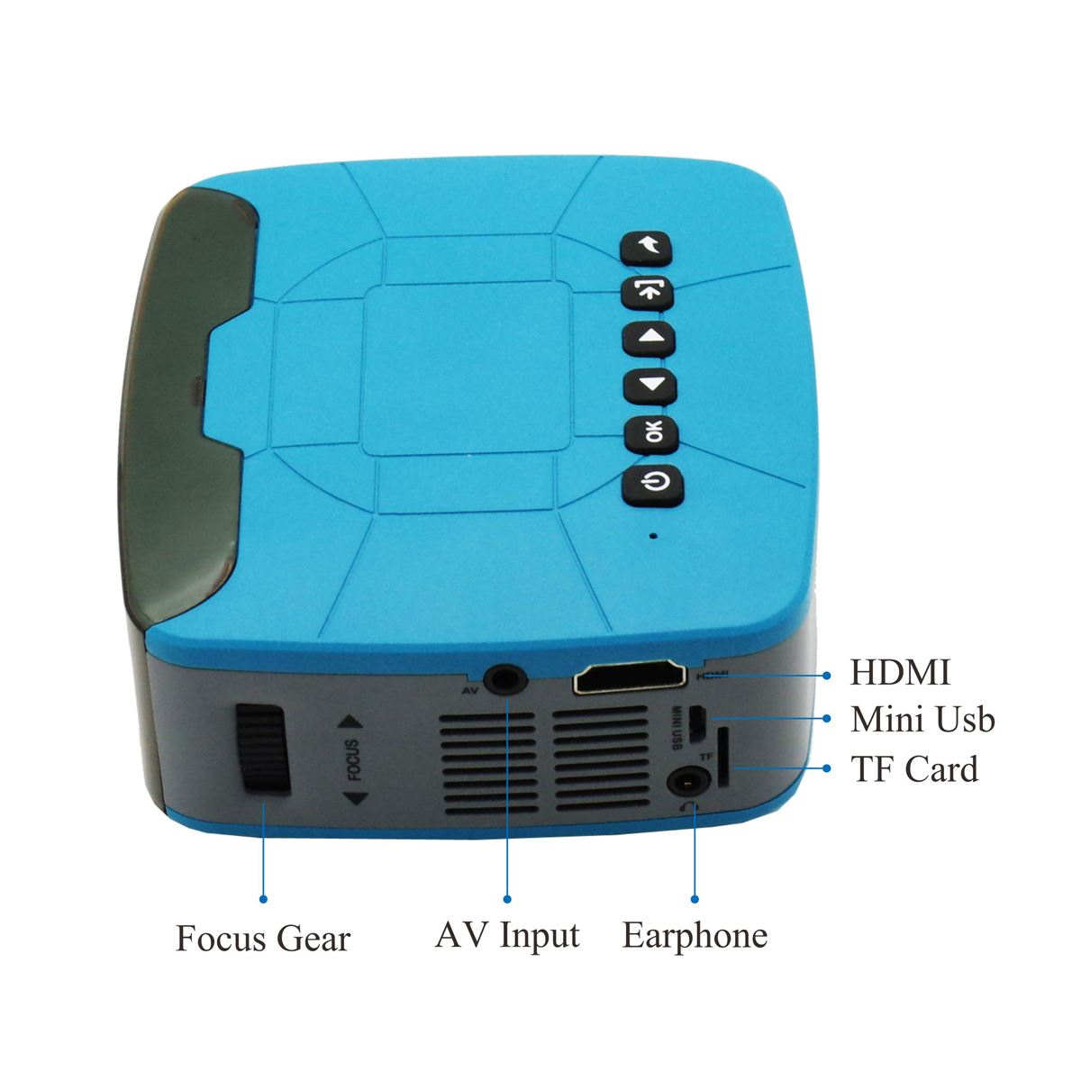 U20 Mini 1080P Projector LED Multimedia 680 Lumen With Short Focus Design For Home Entertainment Led Projector Home Cinema