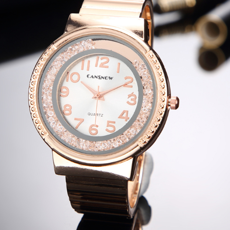 Women's Watch Quartz Rhinestone Fashion Casual Girl  Bracelet Clock