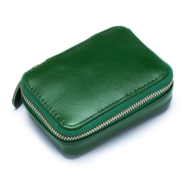 Women Mini Travel Lipstick Makeup Bag with Mirror Female Casual Cosmetic Holder Purse Solid Color Toiletry Storage Organizer Bag