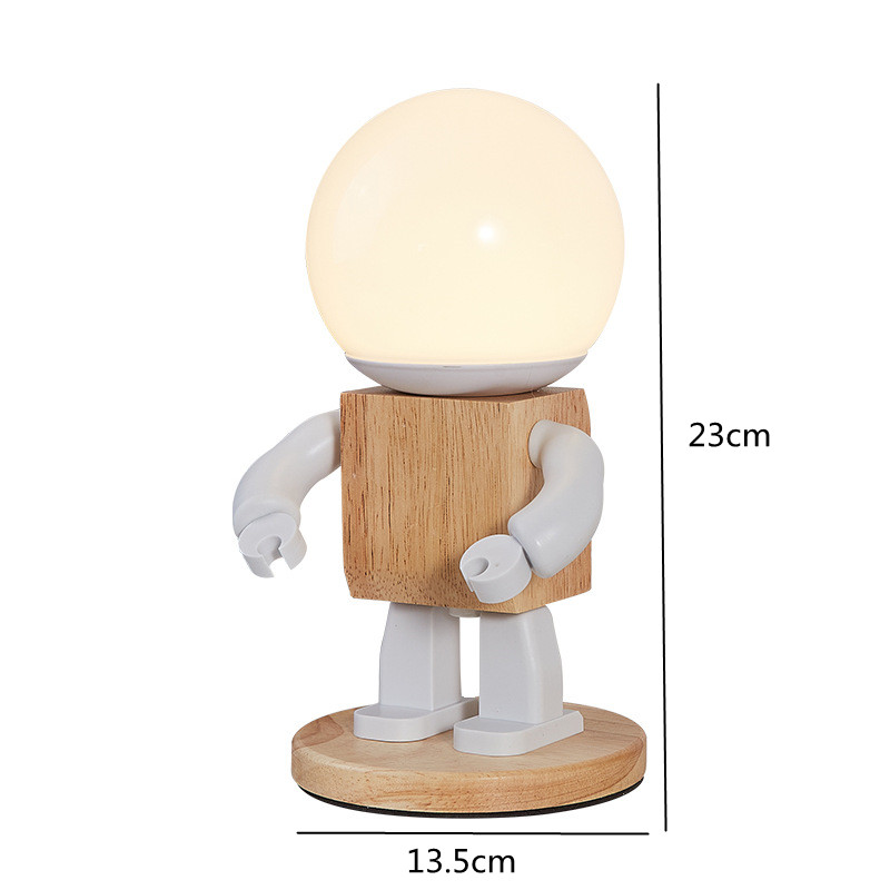 Nordic Desk Lamp Modern Robot Table Lamp Read Night Light Rechargeable Lamp Cute Children Led Living Room Bedside Decoration