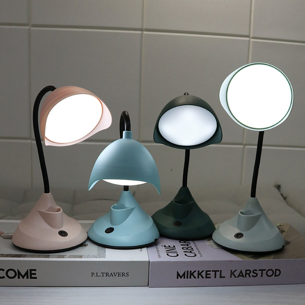 LED College School Study Desk Lamp Large LED Bulb Reading Light No Visible Strobing Student Flower Shape Table Lamp