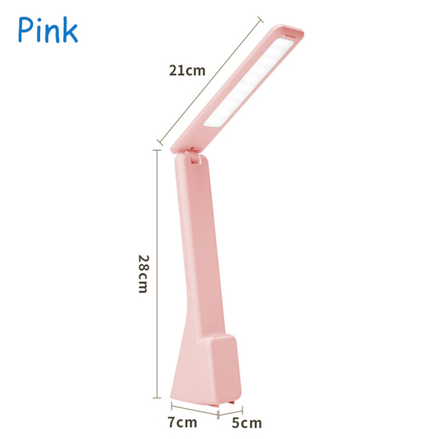 LED Desk Lamp Three-Speed Touch Dimming Foldable Reading Student Study Eye Protection Table Light Night Bedroom Lamps