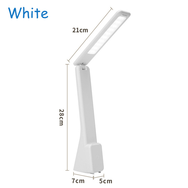 LED Desk Lamp Three-Speed Touch Dimming Foldable Reading Student Study Eye Protection Table Light Night Bedroom Lamps