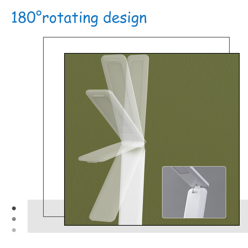 LED Desk Lamp Three-Speed Touch Dimming Foldable Reading Student Study Eye Protection Table Light Night Bedroom Lamps