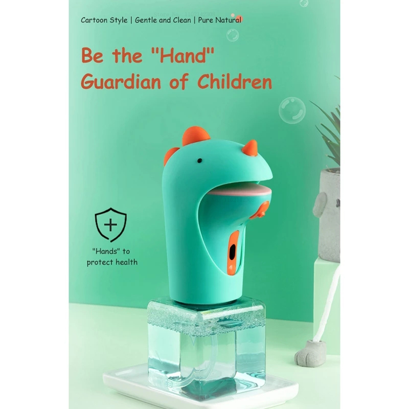 Automatic Soap Dispenser Touchless Hand Soap Dispenser for Kids Cute Dinosaur Foam Dispenser for Bathroom Countertop