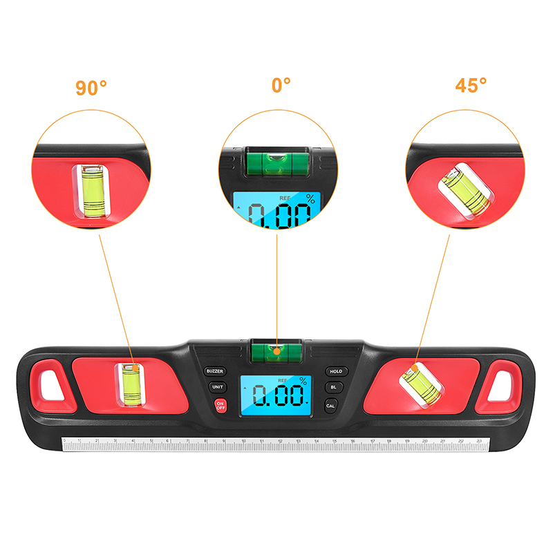 High Precision Spirit Level Ruler Digital Protractor Angle Finder Magnetic Base Goniometer Level Measuring Tools Inclinometer