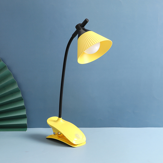 Rechargeable Led Small Table Lamp Eye Protection For College Students' Bedside Reading Dormitory Clip Learning Desk Light