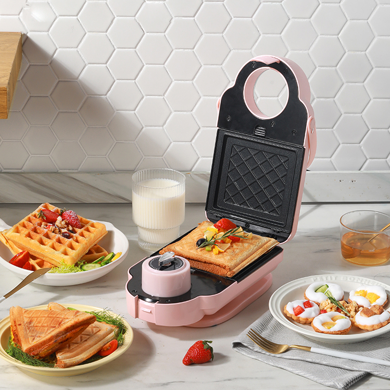 Electric Sandwich Maker Timing Waffle Maker Bread Toaster Pancake Donuts Baker Multifunction Breakfast Machine Sandwichera 220V