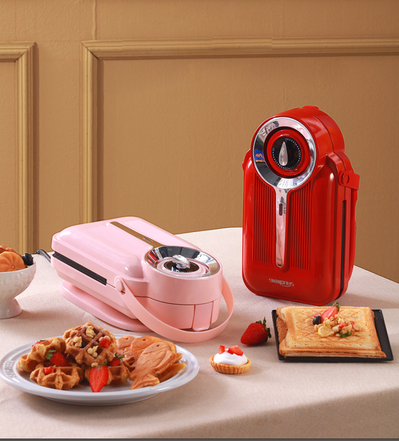 Electric Sandwich Maker Timing Waffle Maker Bread Toaster Pancake Donuts Baker Multifunction Breakfast Machine Sandwichera 220V